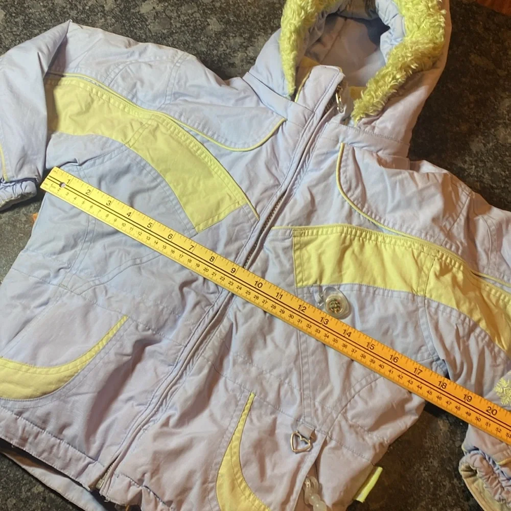 Obermeyer Girls Winter Snow Ski Jacket Purple Size 5 Full Zip Hooded